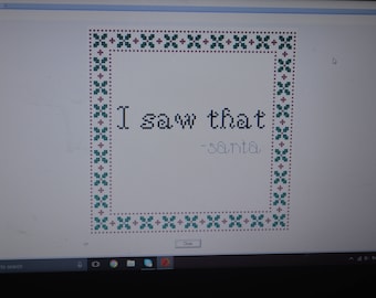 Santa, Karma's Little Helper Cross stitch pattern