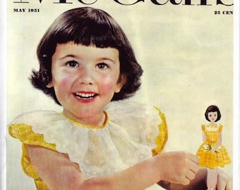 Bonecas de papel imprimíveis da Betsy McCall, maio-dezembro de 1951