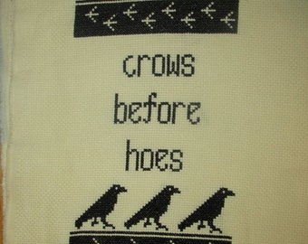 Game of Thrones Crows Before Hoes PDF cross stitch pattern Instant Download