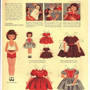 Printable Betsy McCall Paper Dolls January-December 1952 Whole Set