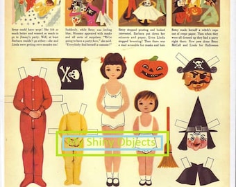 Printable Betsy McCall Halloween Paper Doll 1953