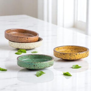 Ceramic Dipping Sauce Bowl – Small Soy Sauce Dish, Vinegar Plate, Spice Holder, Appetizer Snack Bowl, Sushi Sides, Tapas Condiment Dish