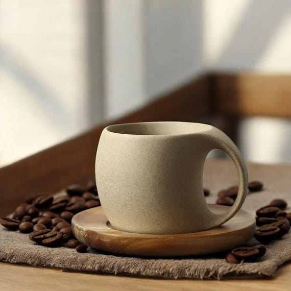 Aged Green Ceramic Coffee Mug-8.5 Oz: Rustic Stoneware Pottery Cup - Etsy  Israel