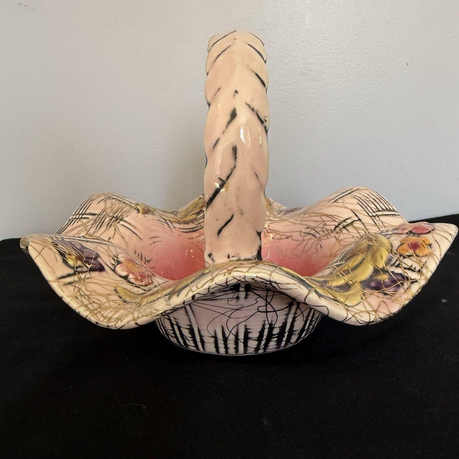 Pink Hull Pottery Basket - Etsy