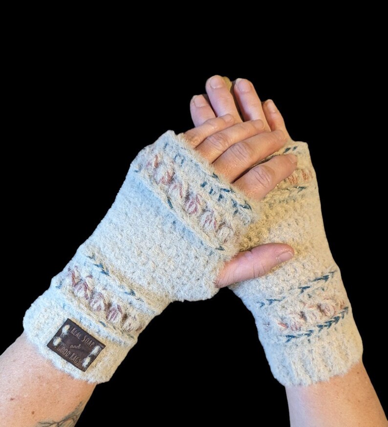 Crochet Fingerless Gloves, Arm Warmers, Women's Gloves, Boho Gloves, Hippie Gloves, Texting Gloves, Camping Gloves, Fingerless Mittens image 1