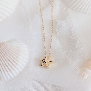 Dainty Gold Starfish Necklace | Gold Starfish Jewelry | Starfish Pendant Necklace | Gold Summer Jewelry | Summer Gift Ideas | Coastal