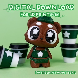 Cute Flexi Bearista STL & 3MF files FOR 3D PRINTING. Print in Place, Fidget Toy