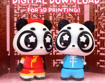 Flexi Chinese Panda 3D Print Files (Digital Download