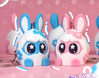 Easter Egg Bunny Fidget Toy Keychain: 3D Printing STL & 3MF Files (Digital Download)