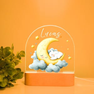 Veilleuse personnalisée pour enfants : lampe pour chambre de bébé avec prénom personnalisé
