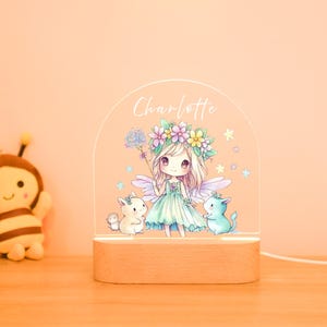 Custom Fairy Princess Night Light: Personalized Nursery Decor