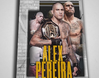 Alex Pereira Poster, UFC Poster, Poatan Poster, MMA Poster, Kämpfer Motivation, Schlafzimmer Wanddekoration, Wanddeko, Wandkunst, UFC Geschenkidee