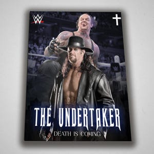 Undertaker WWE Poster – Digital Wall Art for Wrestling Fans, The Deadman Printable Decor, High-Resolution Decor, WWE Poster for Gym, Bedroom