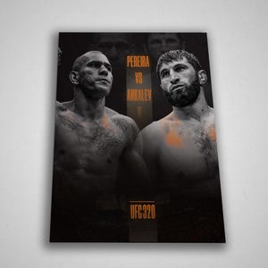 UFC 320 Pereira vs Ankalaev Poster, MMA Fight Digital Wall Art, UFC Event Print, Mixed Martial Arts Decor, Fighting Wall Art, Digital Poster