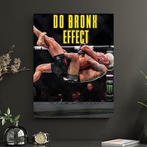 Charles Oliveira DoBronx Fighter Poster, UFC Wall Art, Decor, Athlete Canvas, Elite Unique design, MMA, Headshot Stats, Premium Fan Merch