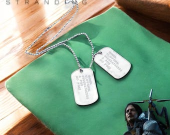 Death Stranding Spiel Halskette - Unisex Tag Anhänger, Metall Choker Schmuck, Gamer Geschenk, einzigartiger Anhänger für Männer & Frauen