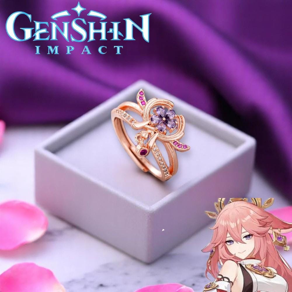 Genshin Impact Yae Miko Cosplay Ring - Adjustable Open Women's