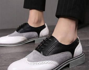Handgemaakte lederen herenschoen Multi brogue Oxford formele veterschoenen