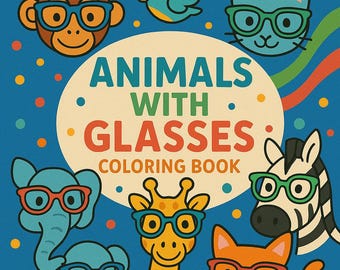Animali con gli occhiali: libro da colorare