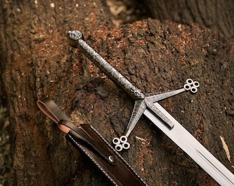 Handgjort skotskt Claymore-svärd Highland Claymore svarta medeltida svärd | Fantasy Cosplay-rekvisita och unik dekoration personlig jubileumspresent