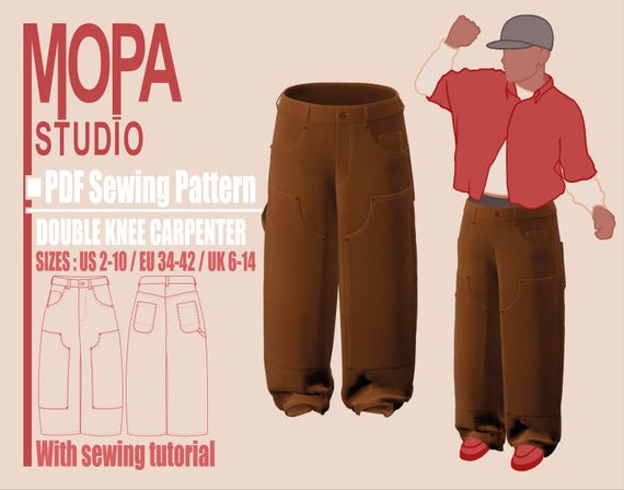 Unisex Double Knee Carpenter Pants / Utility Pants