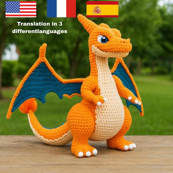 Charizard Crochet Pattern Pokémon Dragon Amigurumi
