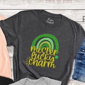 Mister Lucky Charm St. Patrick’s Day Shirt St Patty&#39;s Day T-Shirt Irish T-Shirt Boys St. Patricks Day Tees Irish Gift Tee Mister Lucky Charm