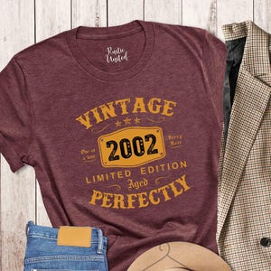 23rd Birthday Best Friend Born in 2002 Birthday Shirts Vintage 2002 Shirt 23rd Birthday Shirt 23rd Birthday Ideas 23rd Birthday Party Gifts