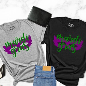 Couples Mardi Gras Masks Shirts Mardi Gras Carnaval Gift Tee Fleur De Lis Tee New Orleans Tee NOLA Tee Parade Shirt Mardi Gras Louisiana Tee
