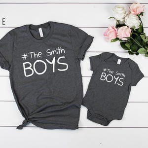 Custom Name Boys Shirts, Father and Son Matching Shirts, Daddy and Son Matching Shirts,Daddy and Daughter Matching Shirts, Baby Bodysuit.