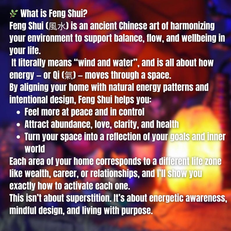 Feng Shui Room Energy Reading – Home Decor Analysis (PDF) - Etsy