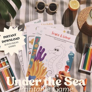 Under the Sea Printable Game Pack | Montessori Ocean Activities for Toddlers | Summer Preschool Games | Instant Download