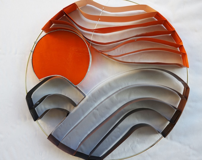 Featured listing image: Orange sunrise decorative wall hanging