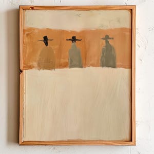 Western Cowboy Hut Silhouette Print: Abstrakte Western Wand Kunst (Digitaler Download)