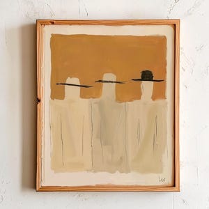 Abstract Cowboy Print Set: Neutral Western Art, Modern Rustic Decor (Digital Download)