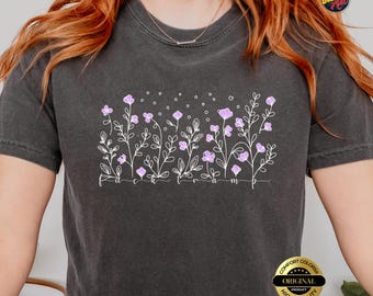 Camiseta Hidden Protest Flowers: camiseta anti-Trump e justiça social, cores confortáveis
