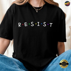 RESIST Star Shirt, Anti Trump Tee, 90s Inspired Statement Shirt, Political T-Shirt, Feminist Tee, Liberal Shirt, Retro Protest Tee