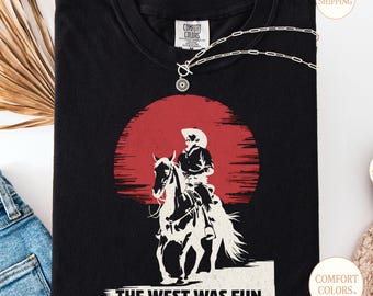Vintage Cowboy Graphic T-Shirt: Funny Western Tee, Retro Horse Rider, Comfort Colors