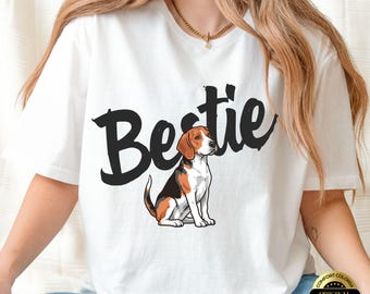 Camiseta Bestie Beagle: Estilo vintage, colores cómodos, regalo para amantes de los perros