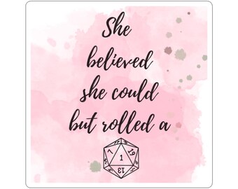 Adesivo D20 Critical Fail: divertente adesivo per dadi di Dungeons & Dragons