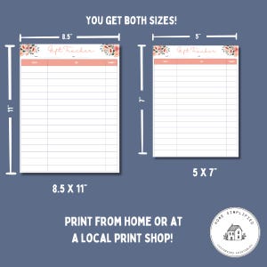 Floral Gift Tracker Printable; Baby Shower or Birthday Gift Log PDF; 5x7 & 8.5x11; Garden Party Theme; Home Simplified; Thank You Tracker