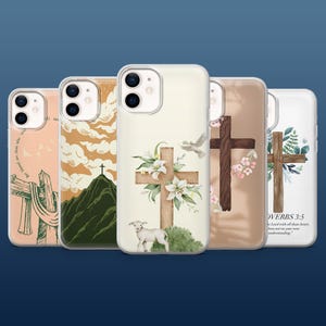 Jesus Cross Phone Case Christian God Redemption Cover for iPhone 16Pro, 15, 14, 13, 12, Samsung S25, S24, S23, S22, A16, A55, A25, Pixel 9
