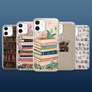 Book Phone Case Bookish Literature Cover for iPhone 16Pro, 15, 14, 13, 12, Samsung S25, S24, S23, S22, A16, A55, A25, Pixel 9Pro, 8