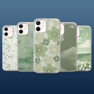 Sage Green Phone Case Green Pastel Cover for iPhone 16Pro, 15, 14, 13, 17/Pro, Samsung S25, S24, S23, S22, A16, A55, A25, Pixel 9Pro, 10