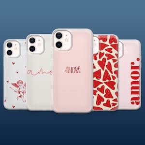 Amore-telefoonhoesje Italian Quote Love Cover voor iPhone 16Pro, 15, 14, 13, 12, Samsung S25, S24, S23, S22, A16, A55, A25, Pixel 9Pro, 8