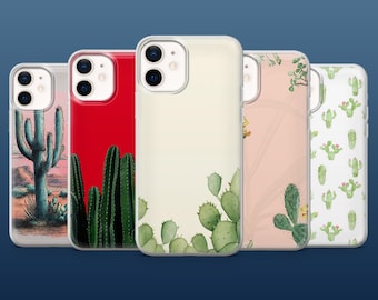 Cactus Phone Case Succulent Desert Flora Cover for iPhone 16Pro, 15, 14, 13, 17, Samsung S25, S24, S23, S22, A16, A55, A25, Pixel 9Pro, 10