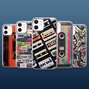 Cassette Phone Case Nostalgia 80s Retro VHS Cover for iPhone 16Pro, 15, 14, 13, 12, Samsung S25, S24, S23, S22, A16, A55, A25, Pixel 9Pro, 8