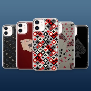 Poker Handyhülle Black Jack Cards für iPhone 16Pro, 15, 14, 13, 12, Samsung S25, S24, S23, S22, A16, A55, A25, Pixel 9Pro, 8