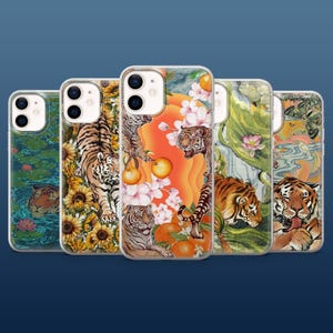 Tiger Phone Case Wild Cat Animal Cover for iPhone 16Pro, 15, 14, 13, 17, Samsung S25, S24, S23, S22, A16, A55,A25, Pixel 9Pro, 10/Pro/Pro Xl