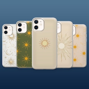 Sun Phone Case Sun Ray Summer Cover for iPhone 16Pro, 15, 14, 13, 12, Samsung S25, S24, S23, S22, A16, A55, A25, Pixel 9Pro, 8